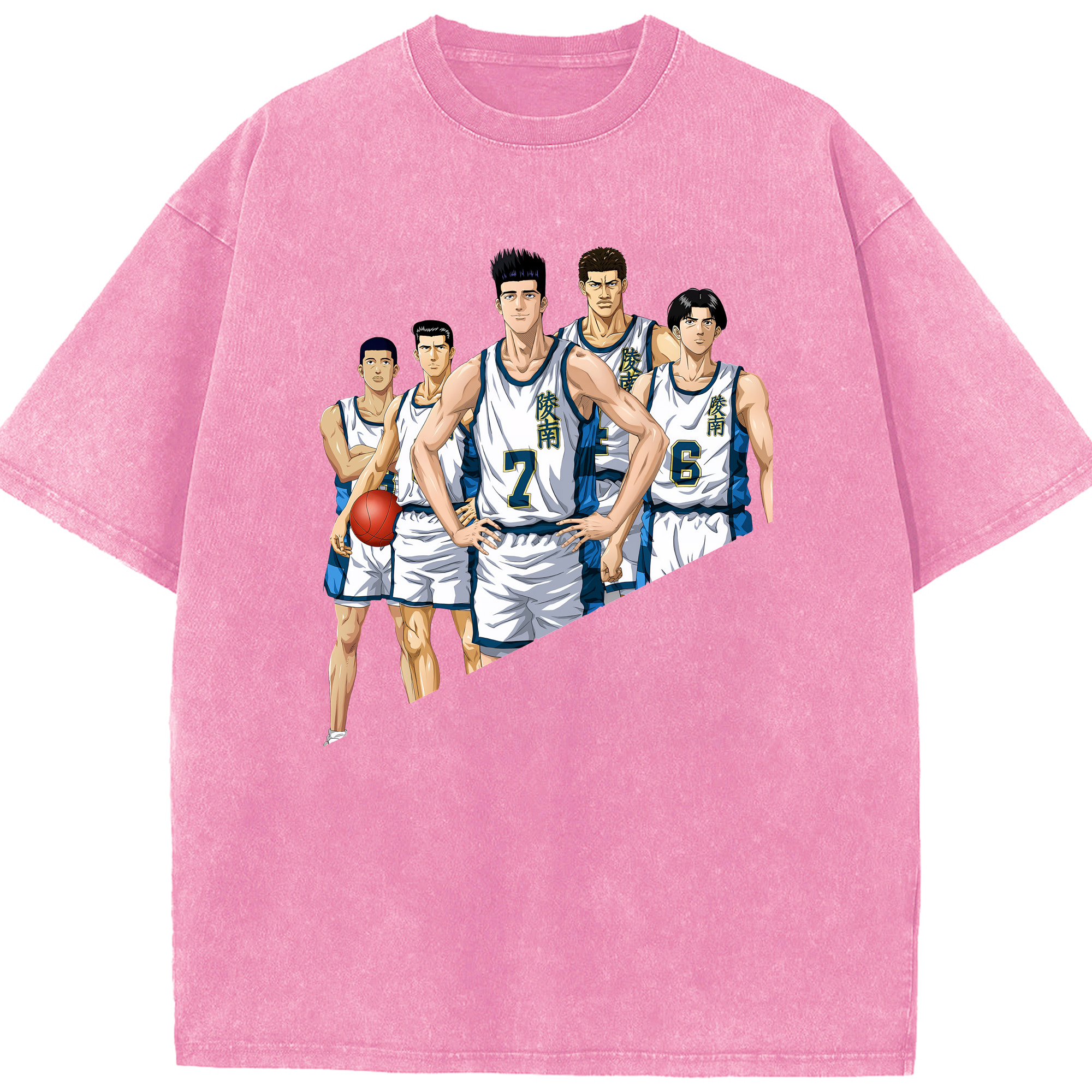 （画像用） SLAM DUNK／スラムダンク 綿100% ヴィンテージ風 半袖Tシャツ（フロントプリント）